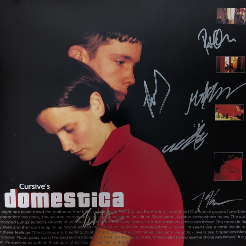 *SIGNED* Cursive/Domestica (Red Smoke Vinyl)
