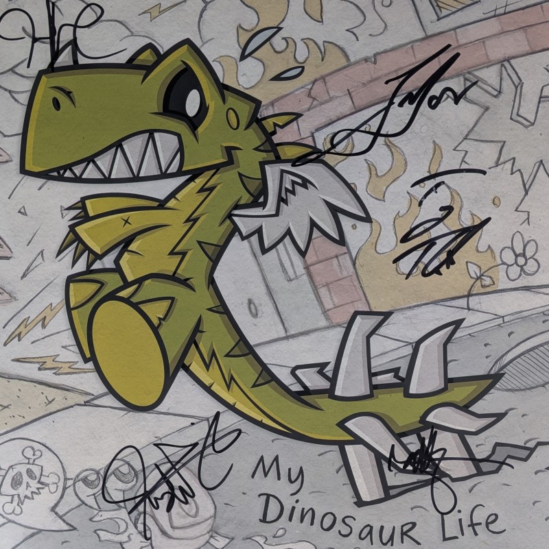 *SIGNED* Motion City Soundtrack/My Dinosaur Life (Purple & Red Marbled)