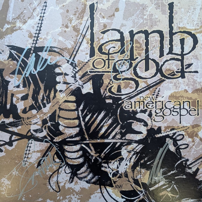 *SIGNED* Lamb Of God/New American Gospel (Clear Black w/ White & Gold Splatter Vinyl)