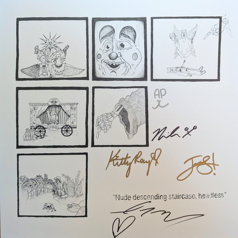 *SIGNED* Teen Suicide/Nude Descending Staircase Head (Distant Clouds vinyl.)