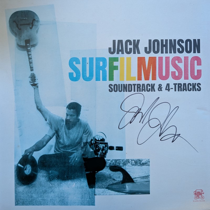 *SIGNED* Jack Johnson/SURFILMUSIC (Soundtrack & 4-Tracks) (Translucent Sky Blue Vinyl)