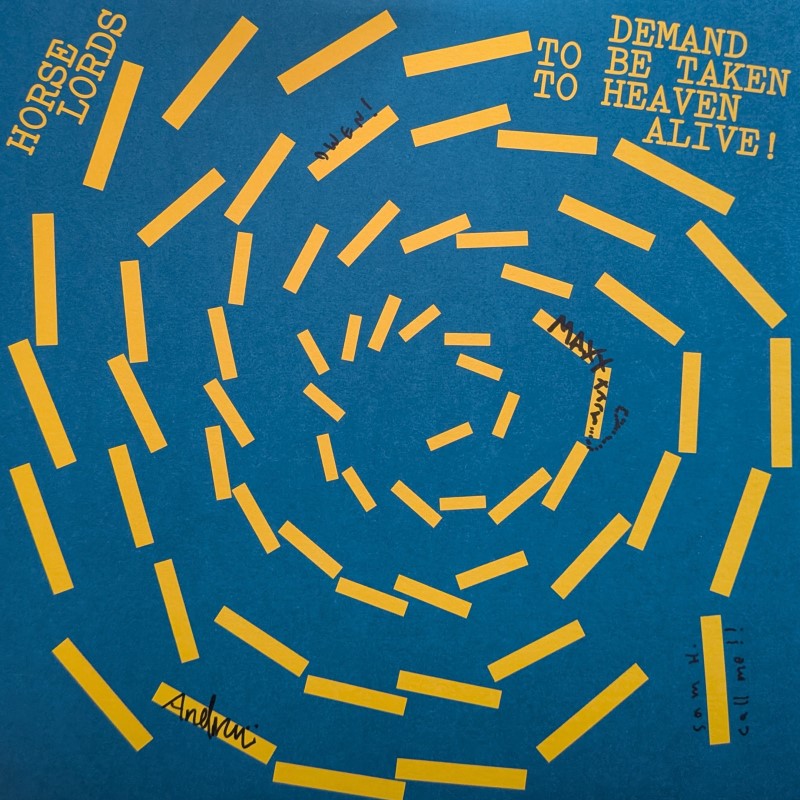 *SIGNED* Horse Lords/Demand To Be Taken To Heaven Alive! (Clear / Yellow Marble Vinyl)