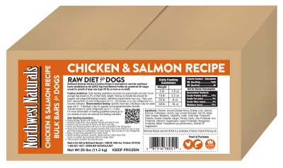 Northwest Naturals Frozen Dinner Bars for Dogs-Chicken & Salmon Recipe