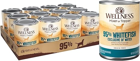 Wellness 95% Whitefish Mixer or Topper Dog Food