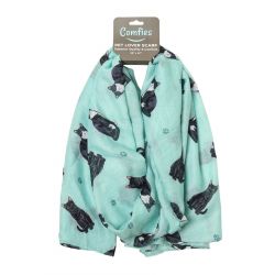 Comfies Pet Lover Scarves Black & White Cat