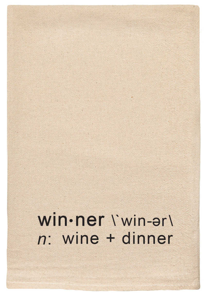 ellembee Natural Funny Tea Towel-Winner