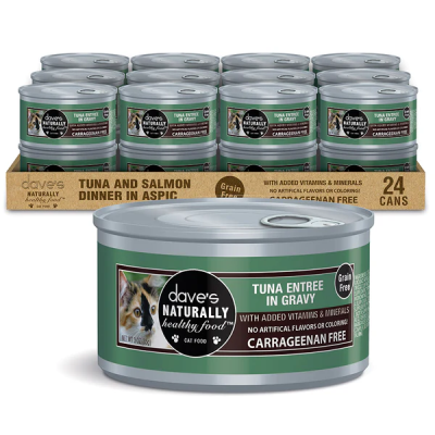 Dave's Naturally Healthy Grain Free Tuna Entrée in Gravy Cat Food