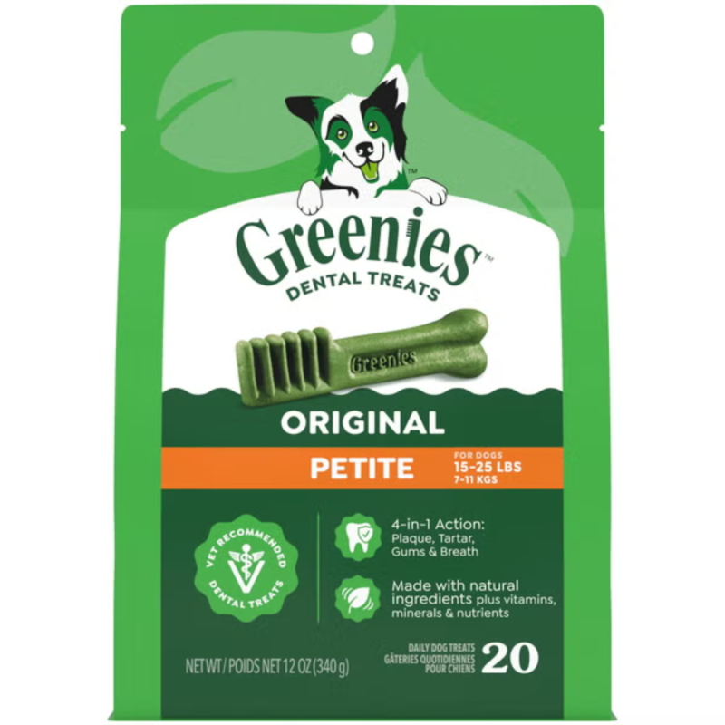 Greenies Adult Dental Dog Treats Petite Size-Original Flavor