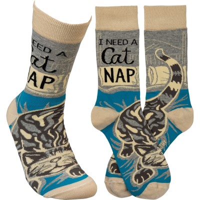 Primitives by Kathy Socks-I Need a Cat Nap