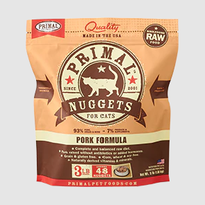 Primal Feline Raw Frozen Nuggets-Pork Formula