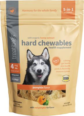 Treatibles Hard Chewables Pumpkin Flavor 1 mg & 4 mg for Dogs