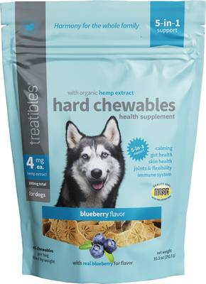 Treatibles Hard Chewables Blueberry Flavor 1 mg & 4 mg for Dogs
