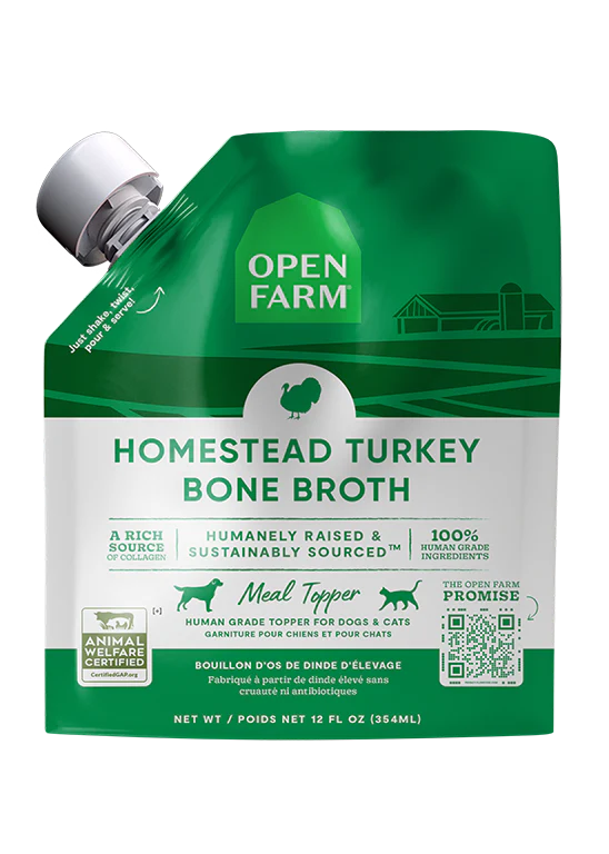 Open Farm Homestead Turkey Bone Broth for Dogs & Cats