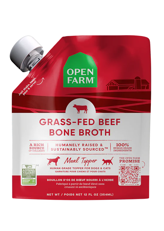 Open Farm Grass-Fed Beef Bone Broth for Dogs & Cats