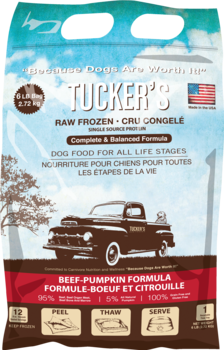Tucker's Raw Frozen Beef-Pumpkin Formula for Dogs