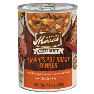 Merrick Grain Free Chunky Pappy's Pot Roast Dinner in Gravy Canned Dog Food