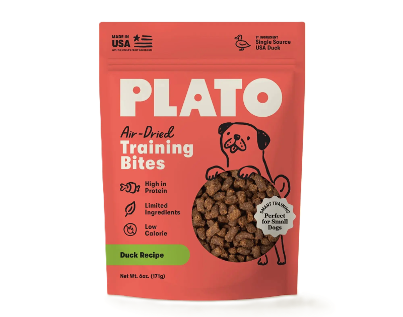 Plato Air-Dried Training Bites Duck Recipe Dog Treats