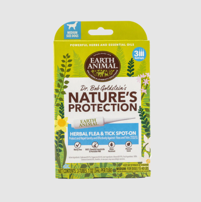 Earth Animal Nature’s Protection™ Flea & Tick Herbal Spot-On For Dogs