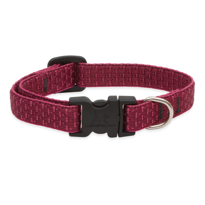 Lupine Pet Eco Adjustable Dog Collar-Berry