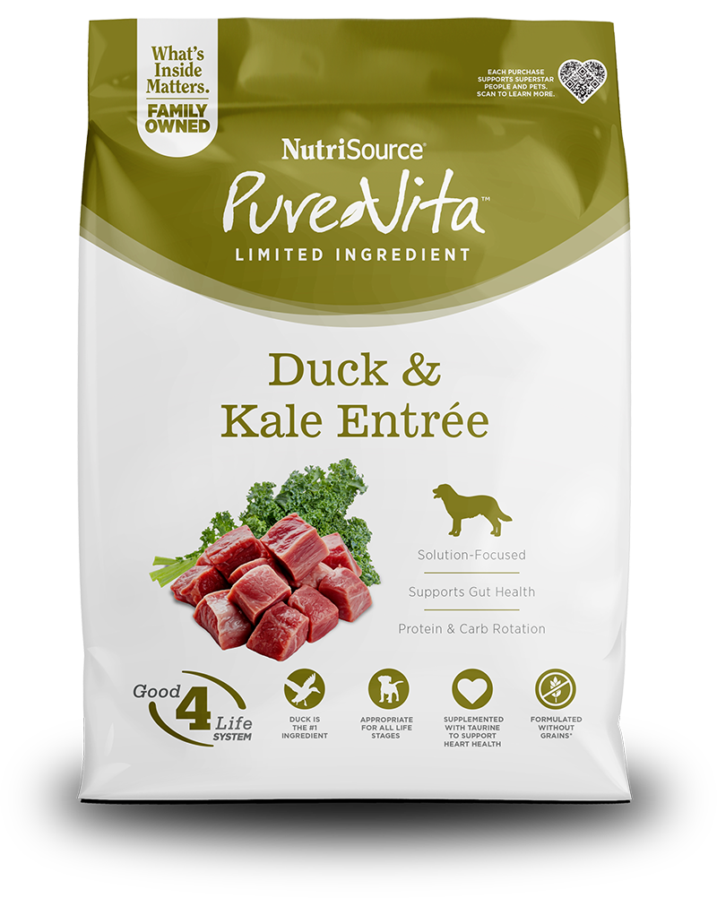 PureVita™ Grain Free Duck and Kale Formula Dog Food