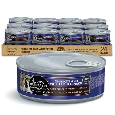 Dave's Naturally Healthy™ Grain Free Canned Cat Food Chicken & Whitefish Dinner Formula