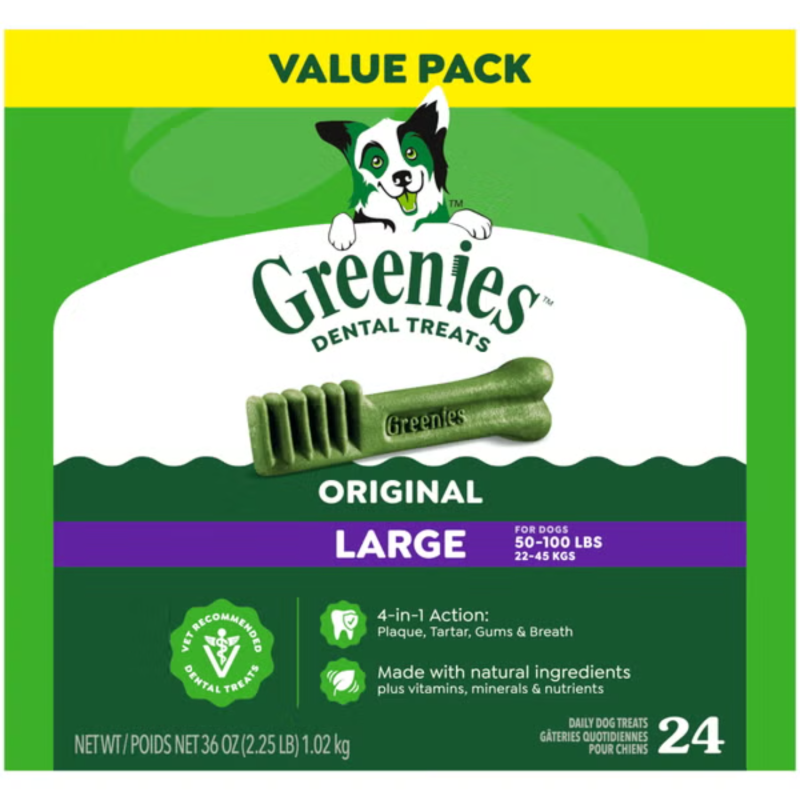 Greenies Adult Dental Dog Treats Large Size-Original Flavor