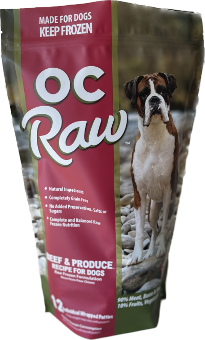OC Raw Beef & Produce Recipe for Dogs