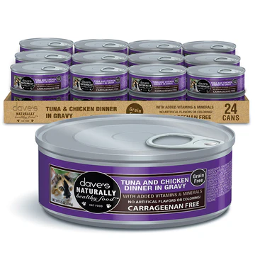 Dave's Naturally Healthy Grain Free Canned Cat Food Ahi Tuna & Chicken Dinner
