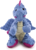 goDog Dragons Chew Guard Squeaky Plush Dog Toy-Periwinkle