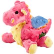 goDog Dragon Chew Guard Squeaky Plush Dog Toy-Coral