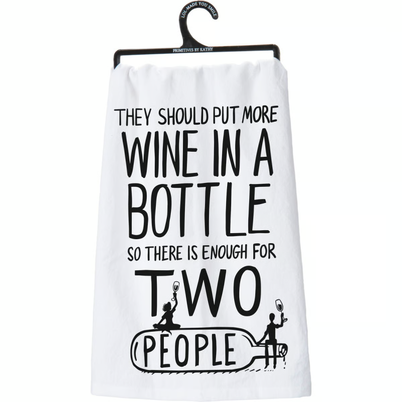 Primitives by Kathy Kitchen Towel-More Wine