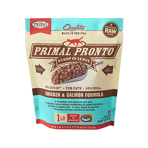 Primal Feline Raw Frozen Pronto-Chicken & Salmon Formula
