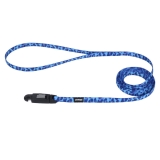 Li'l Pals Patterned Dog Leash with E-Z Snap-Blue Leopard
