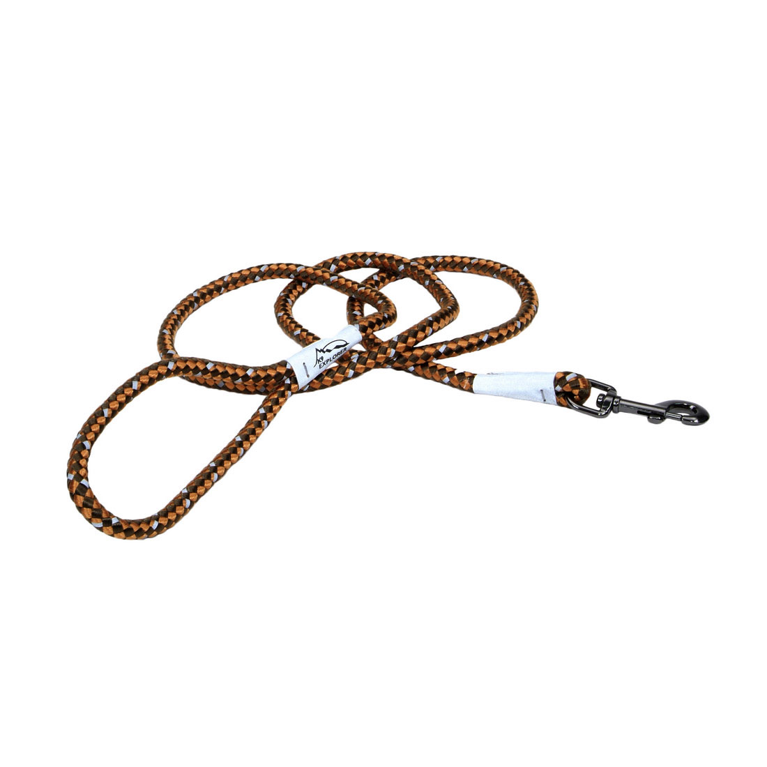 Coastal K9 Explorer Reflective Braided Rope Snap Dog Leash-Campfire Orange