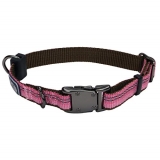 Coastal K9 Explorer Reflective Adjustable Dog Collar-Rosebud