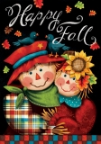 Custom Decor Scarecrow Pair Fall Garden Flag