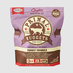 Primal Feline Raw Frozen Nuggets-Turkey Formula