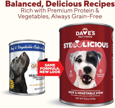 Dave's Stewlicious Beef & Vegetable Stew Dog Food