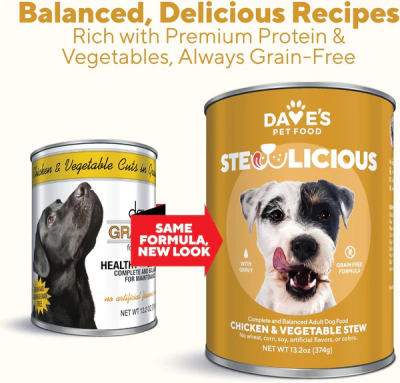 Dave's Stewlicious Chicken & Vegetable Stew Dog Food