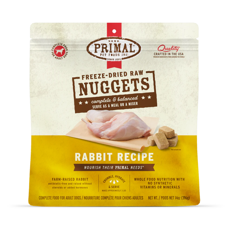 Primal Canine Freeze-Dried Nuggets Rabbit Recipe