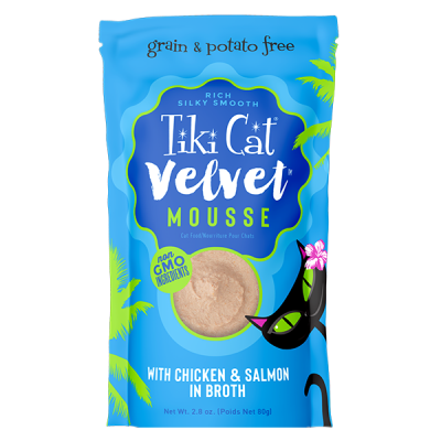 Tiki Cat® Velvet Mousse™-Chicken & Salmon in Broth