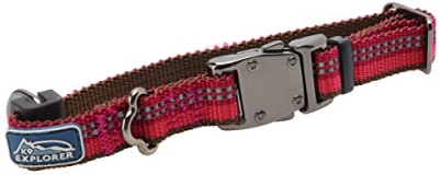 Coastal K9 Explorer Reflective Adjustable Dog Collar-Berry