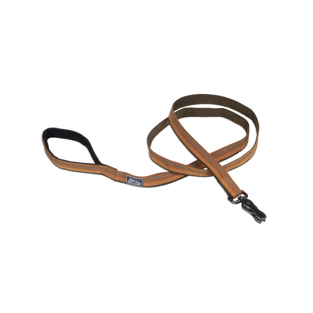 Coastal K9 Explorer Reflective Dog Leash with Scissor Snap-Campfire Orange