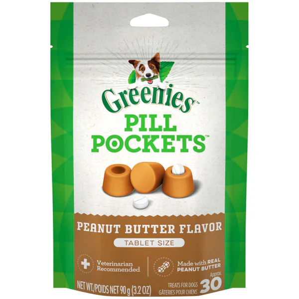 Greenies Original Pill Pockets® Treats for Dogs-Tablet Size Peanut Butter Flavor