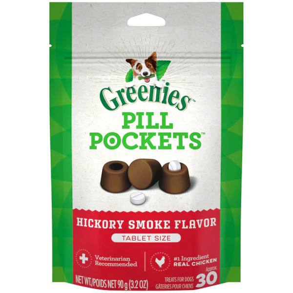 Greenies Original Pill Pockets® Treats for Dogs-Tablet Size Hickory Smoke Flavor