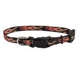 Coastal Pet Products Li'l Pals Adjustable Patterned Dog Collar-Flames Black