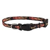 Coastal Pet Products Li'l Pals Adjustable Patterned Dog Collar-Flames Black