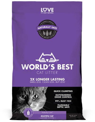 World's Best Cat Litter Lavender Scented Multiple Cat Clumping