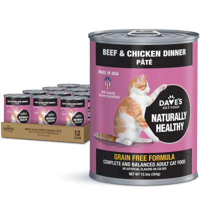 Dave's Naturally Healthy™ Canned Cat Food Beef & Chicken Paté