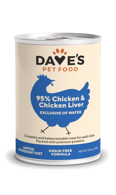 Dave's 95% Premium Meats™ Canned Dog Food Chicken & Chicken Liver Recipe